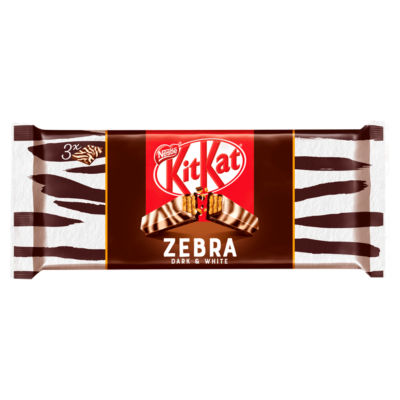 Kit Kat 4 Finger Zebra Dark and White Chocolate Multipack