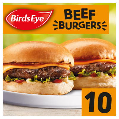 Birds Eye 10 Original Beef Burgers with Onion 567g