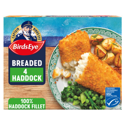 Birds Eye 4 Breaded Haddock Large Fillets