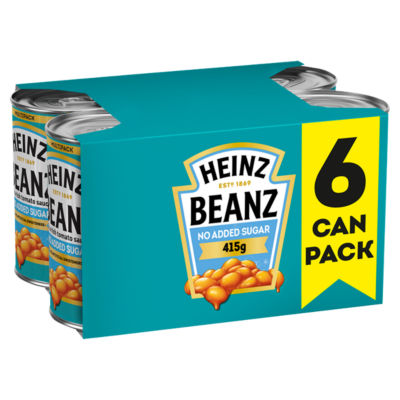Heinz Beanz No Added Sugar 6x 415g