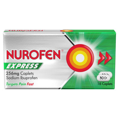 Nurofen Express 256mg Sodium Ibuprofen Caplets