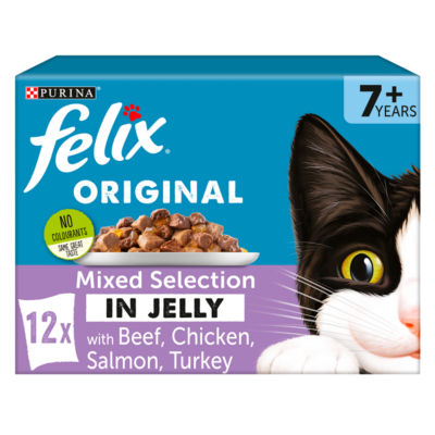 Felix Senior Cat Food Mixed In Jelly 12 X 100g