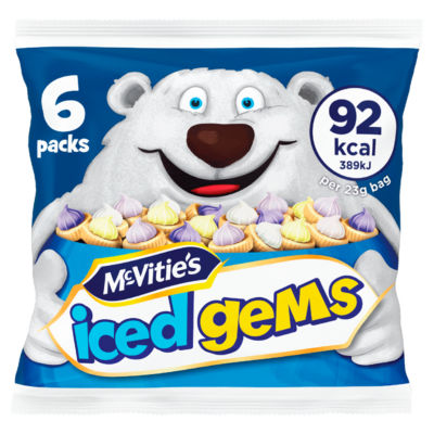 McVitie's 6 Pack Iced Gems Fruit Flavour Iced Topped Biscuits
