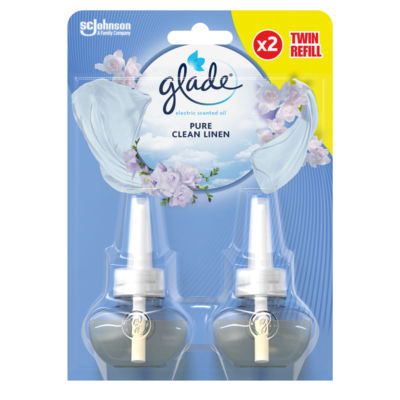 Glade Plug In Scented Oil Refills, Clean Linen - 2 Refills