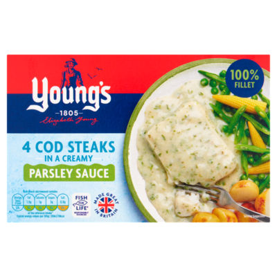 Young's 4 Cod Steaks in Parsley Sauce