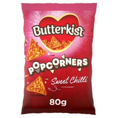 Butterkist Popcorners Sweet Chilli Sharing Popcorn Crisps