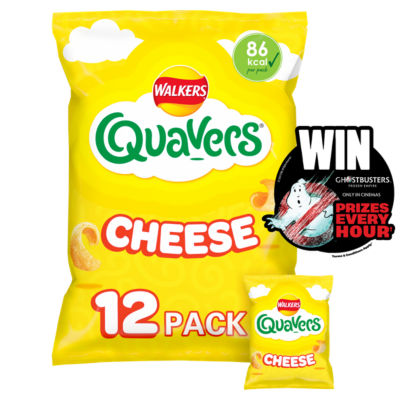 Walkers Quavers Cheese Light Curly Multipack Crisps