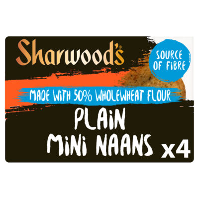 Sharwood's 4 Plain 50 50 Mini Naans