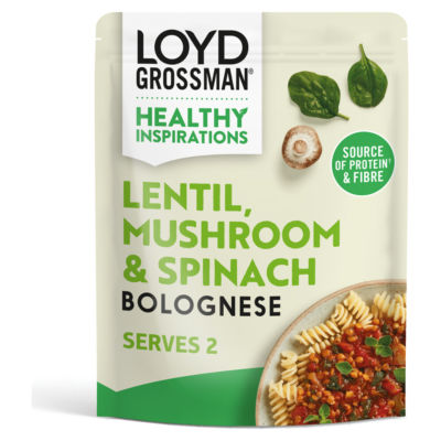 Loyd Grossman Lentil, Mushroom & Spinach Bolognese