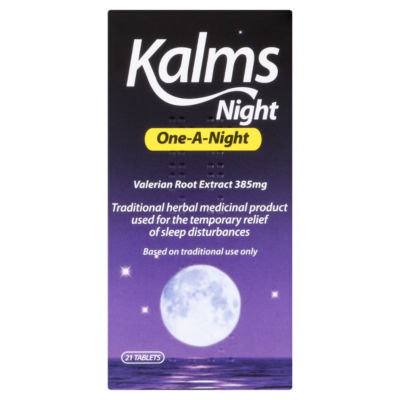 Kalms Night One-A-Night Valerian Root Extract 385mg Tablets 21 pack