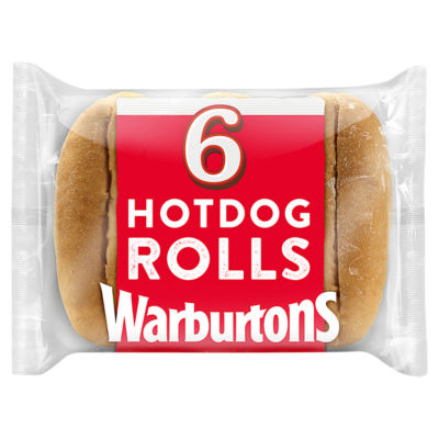 Warburtons Sliced Hot Dog Rolls