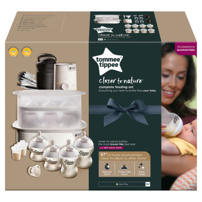 Tommee Tippee Closer to Nature Complete Feeding Set with Electric Steam Steriliser