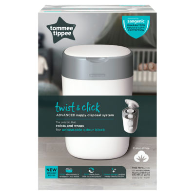 Tommee Tippee Twist & Click Advanced Nappy Disposal System White