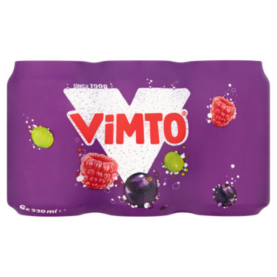 Vimto Fizzy Mixed Fruit Juice Drink Cans