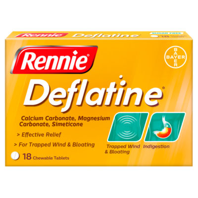 Rennie Deflatine Trapped Wind Relief 18 Tablets