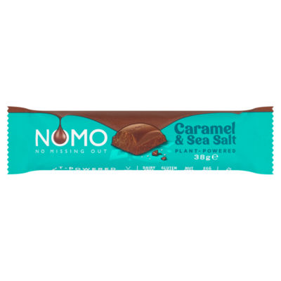 NOMO Caramel & Sea Salt Choc Bar 38g