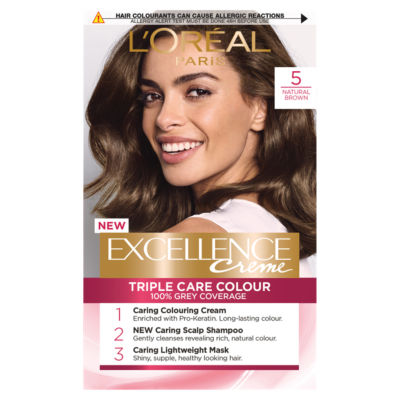 L'Oreal Excellence Creme 5 Natural Brown Permanent Hair Dye