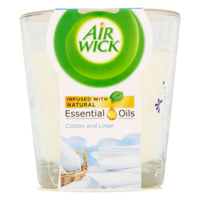 Air Wick Essential Oils Candle, Cotton & Linen