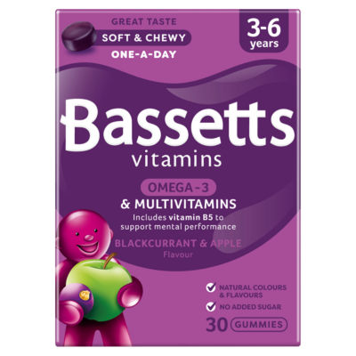Bassetts Vitamins Vitamins Multivitamins Blackcurrant & Apple Flavour 3-6 Years Soft & Chewies