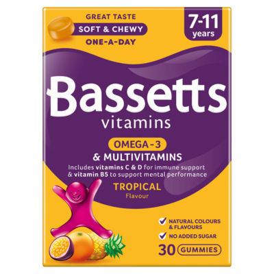 Bassetts Vitamins Multivitamins Tropical Flavour 7-11 Years Soft & Chewies