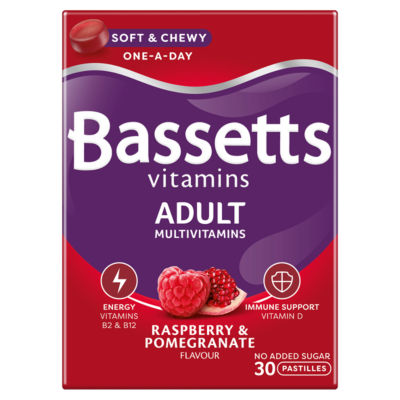 Bassetts Vitamins Multivitamins Raspberry & Pomegranate Flavour Adult Soft & Chewies