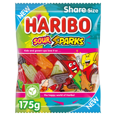 Haribo Sour Sparks Bag Sweets Sharing Bag