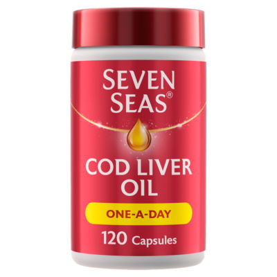 Seven Seas Cod Liver Oil One-a-day Omega-3 Fish Oil & Vitamin D 120 capsules
