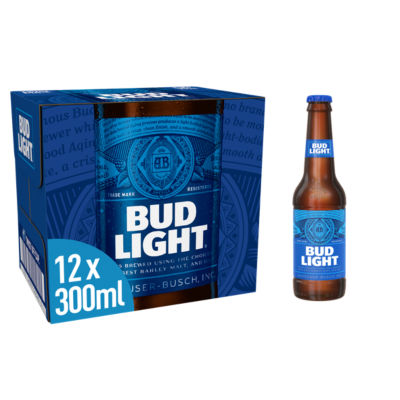 Bud Light Lager Beer Bottles