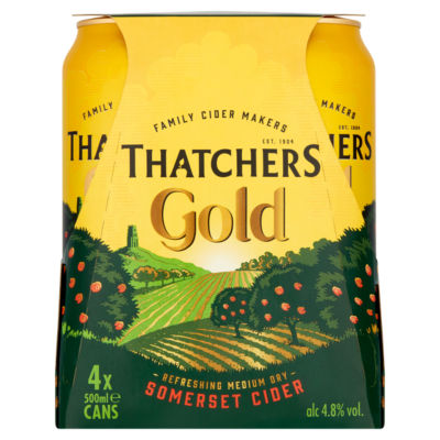 Thatchers Gold Cider Cans 4x 440ml