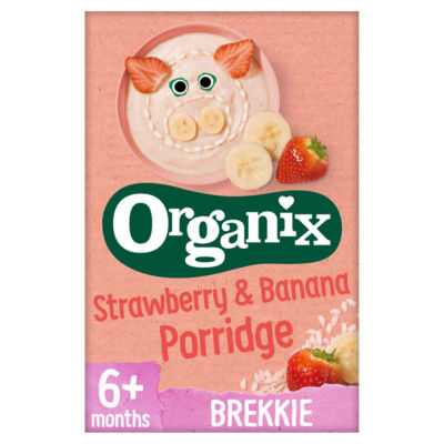 Organix Strawberry & Banana Porridge 6m+