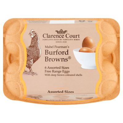Clarence Court Burford Browns Free Range Eggs Assorted Sizes