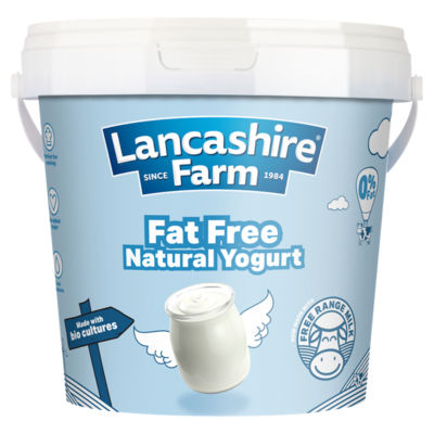 Lancashire Farm Fat Free Natural Yogurt 1kg