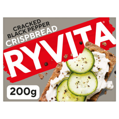 Ryvita Deli Cracked Black Pepper Rye Crispbread