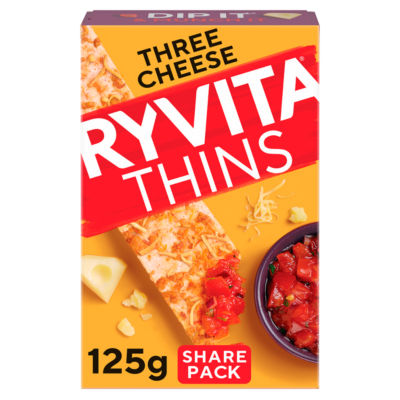 Ryvita Thins Three Cheese Flatbreads