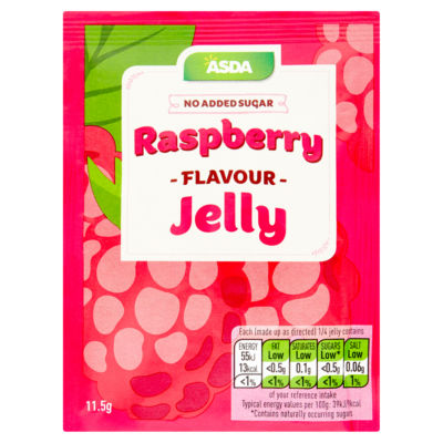 ASDA No Added Sugar Raspberry Flavour Jelly