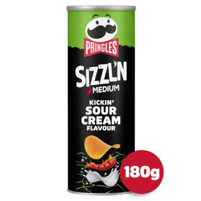 ASDA > Food Cupboard > Pringles Sizzl'n Kickin & Sour Cream Sharing Crisps