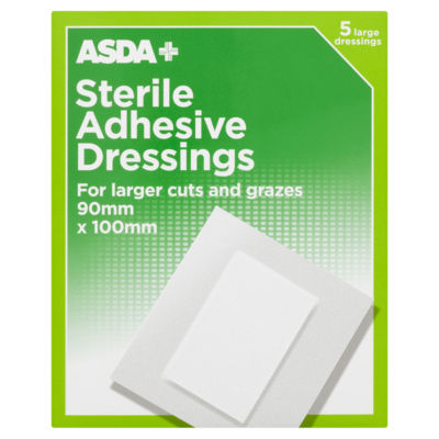 ASDA Sterile Adhesive Dressings 5 Large Dressings
