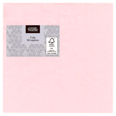 George Home Baby Pink 2-Ply Paper Napkins