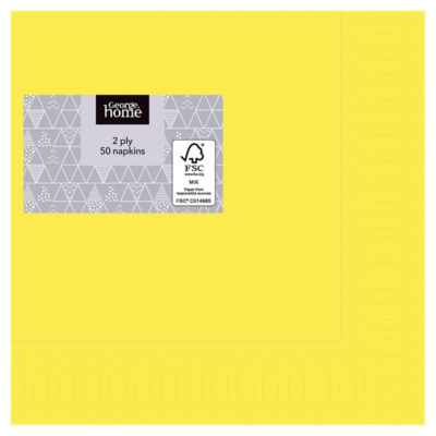 George Home Yellow 2-Ply Paper Napkins