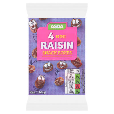 ASDA 4 Mini Raisin Snack Boxes