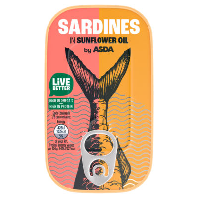 ASDA Sardines in Sunflower Oil