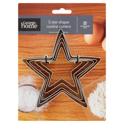 George Home 5 Star Shape Cookie Cutters
