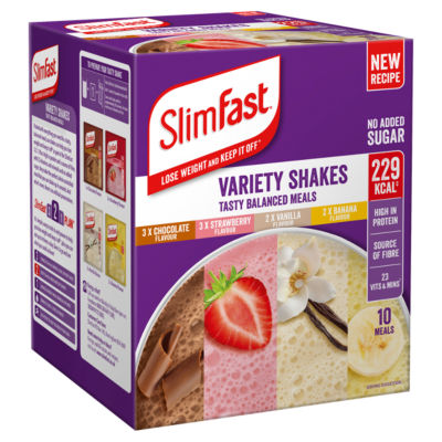 Slimfast Meal Replacement Variety Shakes 10 Sachets 368g