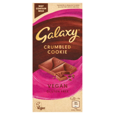 Galaxy Vegan Crumbled Cookie Chocolate Bar