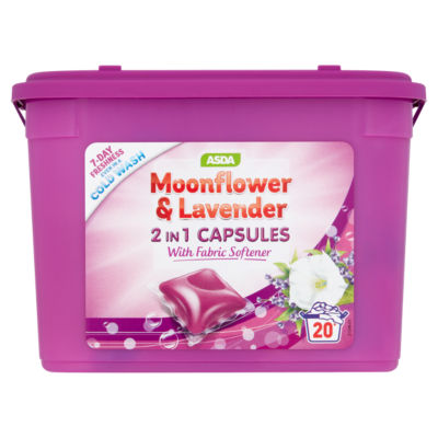 ASDA Moonflower & Lavender 2 in 1 Capsules 20 Washes