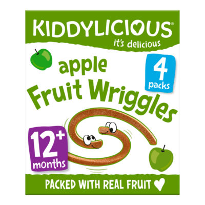 Kiddylicious Apple Fruit Wriggles 4x 12g