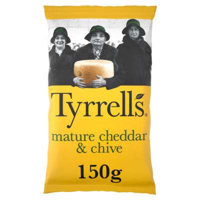 Tyrrells Hand-Cooked Mature Cheddar and Chive Sharing Crisps