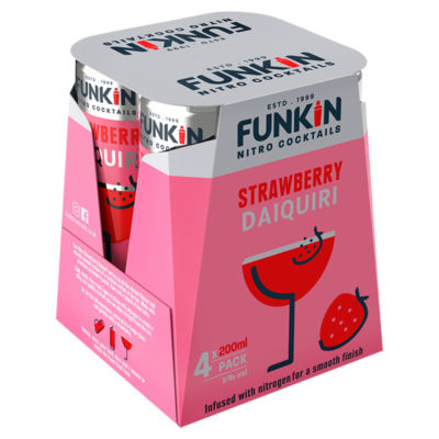 Funkin Nitro Cocktails Strawberry Daiquiri 4 Pack