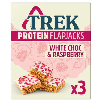 ASDA > Food Cupboard > Trek White Choc & Raspberry Protein Flapjack