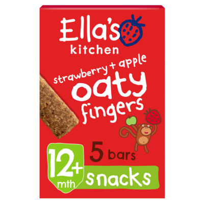Ella's Kitchen Organic Strawberry and Apple Oaty Fingers Bars Multipack Snack 12+ Months
